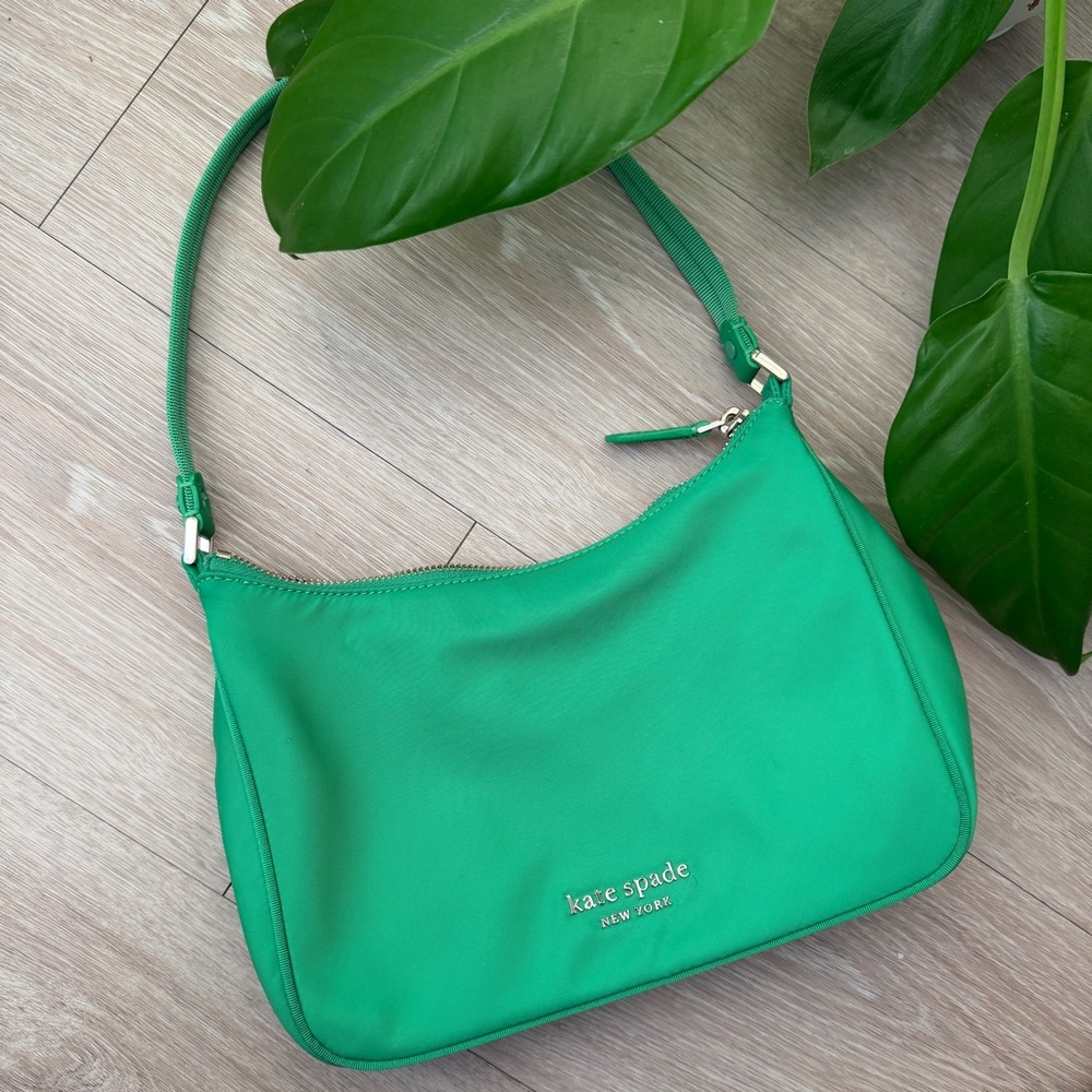 Kate Spade New York The Little Better Sam Nylon Small Shoulder Bag | Green - Picture 4 of 6